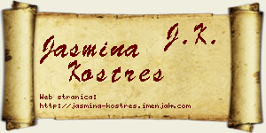 Jasmina Kostreš vizit kartica